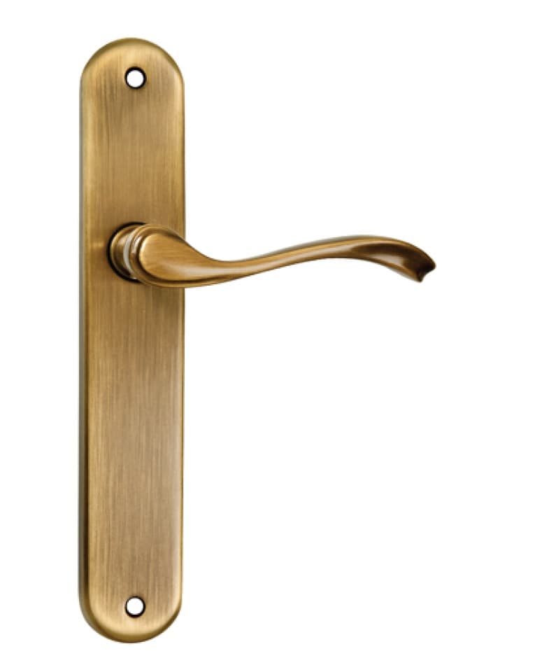 Klamka BARCZ LAURA mosiądz patyna długi szyld - zdjęcie 2