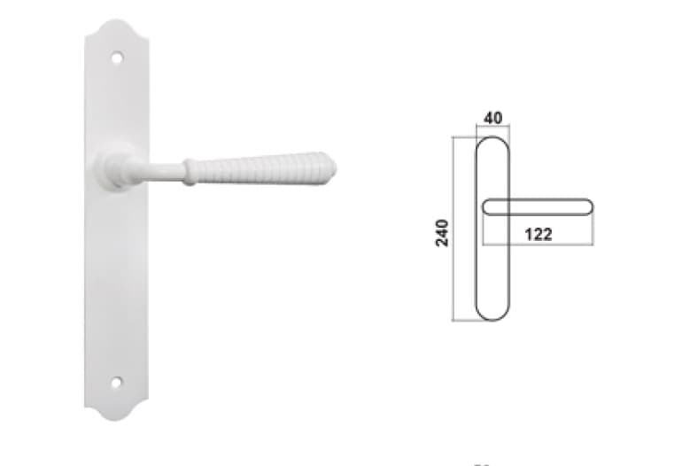 Klamka BARCZ MALAGA czarny długi szyld - zdjęcie 2