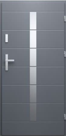 DRZWI WIKĘD DO MIESZKAŃ WZÓR 44C PROTECT RW + IE30 INOX Obustronny