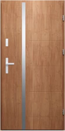 DRZWI WIKĘD DO MIESZKAŃ WZÓR 41B IRON RC2 INOX Obustronny