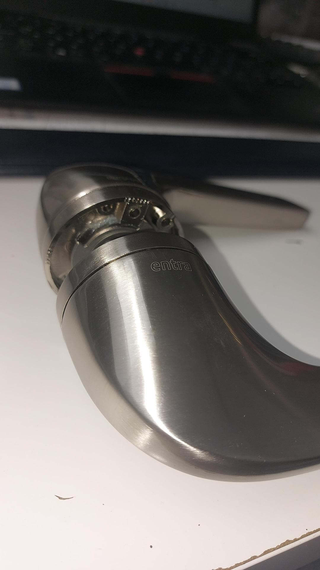 KLAMKA ENTRA NIKIEL SATYNA - zdjęcie 3