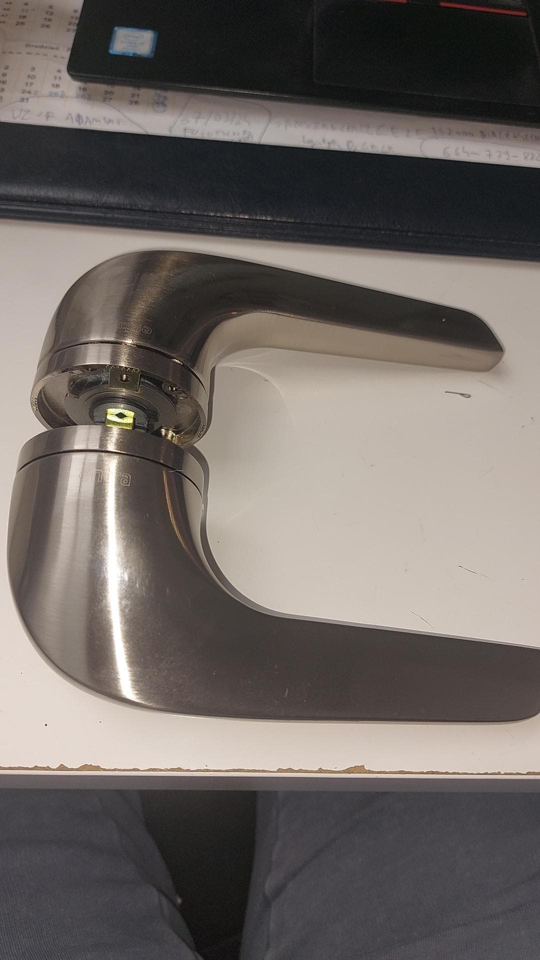 KLAMKA ENTRA NIKIEL SATYNA - zdjęcie 2