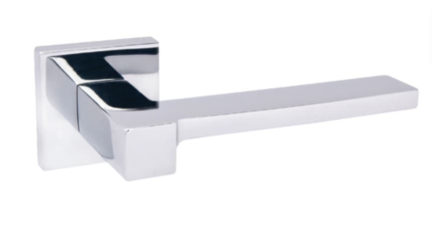 Klamka BARCZ LUIZJANA chrom połysk szyld kwadratowy - zdjęcie 2