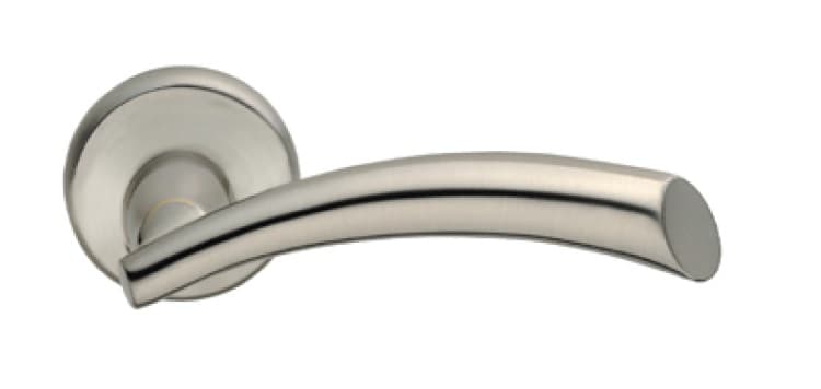 Klamka BARCZ TAMARA nikiel mat szyld okrągły - zdjęcie 2