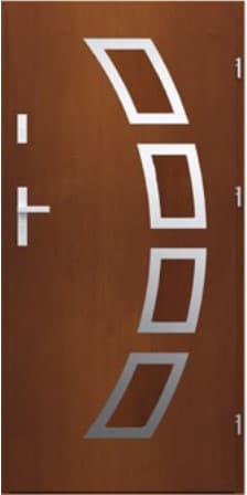 DRZWI WIKĘD DO MIESZKAŃ WZÓR 21A IRON RC2 INOX Obustronny