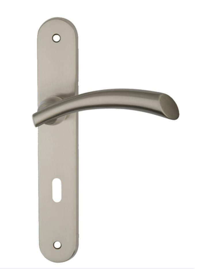 Klamka BARCZ TAMARA nikiel mat długi szyld - zdjęcie 2