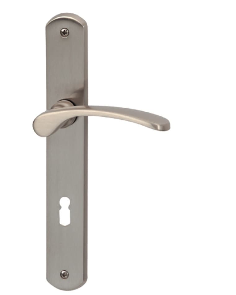 Klamka BARCZ VIOLA nikiel mat długi szyld - zdjęcie 2