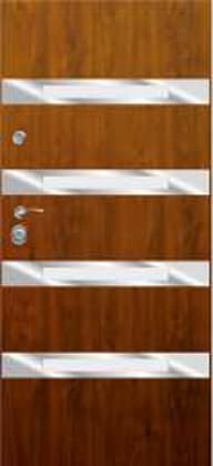 Drzwi zewnętrzne Delta Perfect 68X/68XG GŁADKIE LINEA4 INOX - 8%Vat (z montażem - klienci ndywidualni)