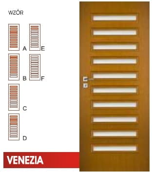 DRZWI WEWNĘTRZNE VERTIM VENEZIA WZÓR A, B, C, D, E, F