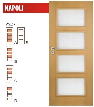 DRZWI WEWNĘTRZNE VERTIM NAPOLI WZÓR A, B, C, D, E