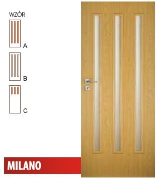 DRZWI WEWNĘTRZNE VERTIM MILANO WZÓR A, B, C