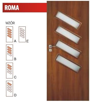 DRZWI WEWNĘTRZNE VERTIM ROMA WZÓR A, B, C, D, E