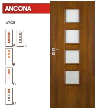 DRZWI WEWNĘTRZNE VERTIM ANCONA WZÓR A, B, C, D, E