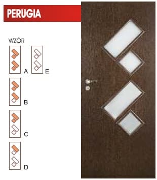 DRZWI WEWNĘTRZNE VERTIM PERUGIA WZÓR A, B, C, D, E