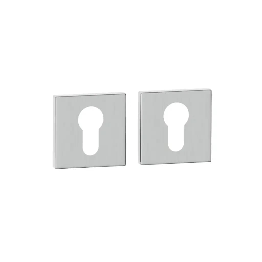 Rozety kwadratowe pod wkładkę WB QR59 Nikiel szczotkowany